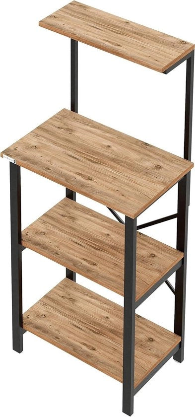 Rack da Cucina - Raccoglitore per Frittate - Raccoglitore per Spezie con 4 pannelli - Raccoglitore da Parete - Raccoglitore per Spezie da Cucina - Design Industriale - 60 x 40 x 128 cm - Raccoglitore per Frittate in Legno di Abete
