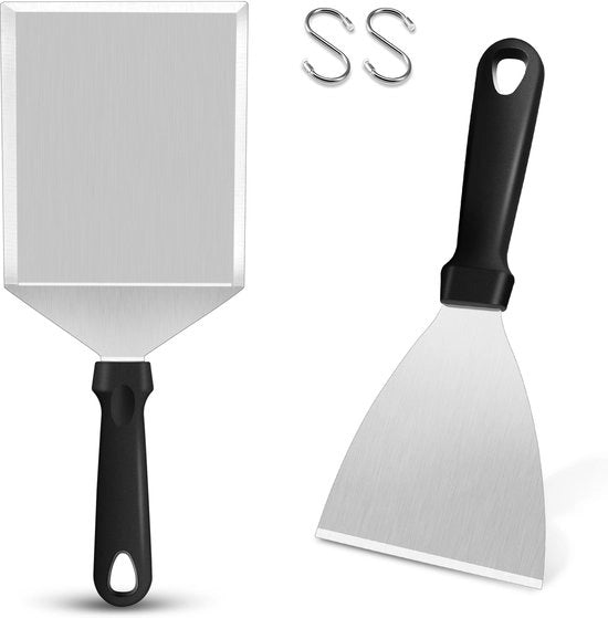Set di Spatole per BBQ - 2 pezzi - Resistente al lavastoviglie - Accessorio per barbecue - Adatto per grigliare