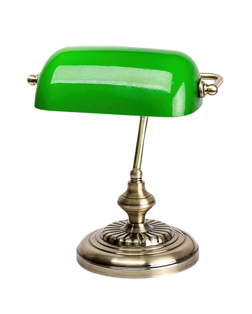 Lampada da scrivania Bank verde/marrone E27 Rabalux 4038