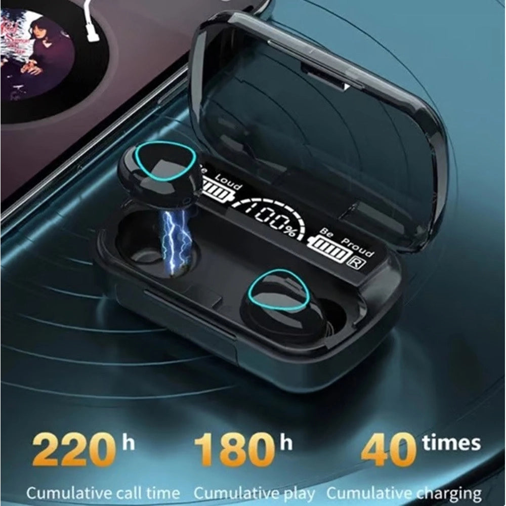 Trade Shop - Auricolari Sportivi Wireless Tws Cuffie Bluetooth 5.1 Impermeabili Suono Ad Alta Fedeltà -