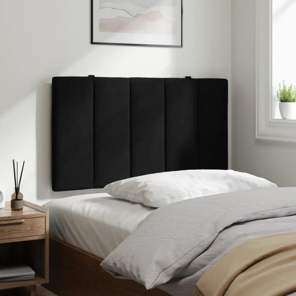 Cuscino Testiera Hanko Nero 80 cm in Velluto 374645