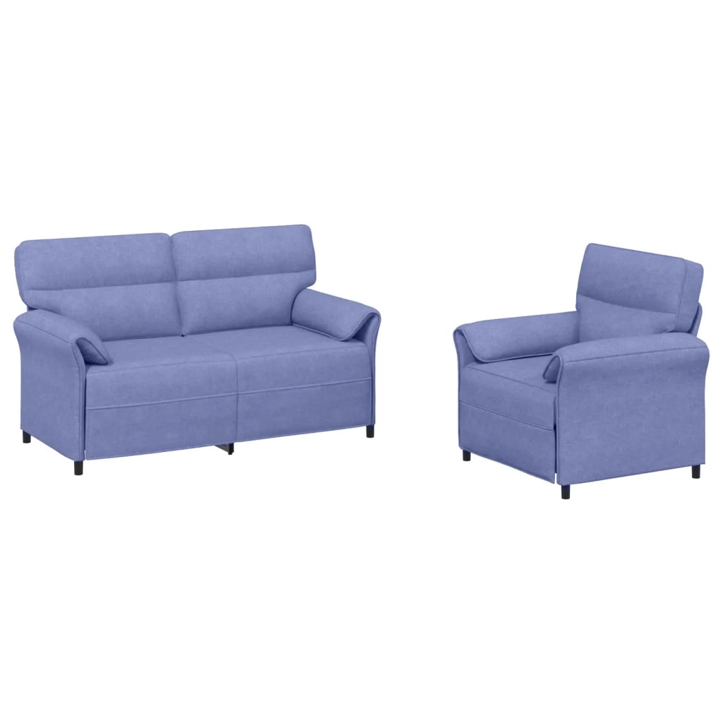 Set di divani 2 pz Blu jeans Tessuto 3424870