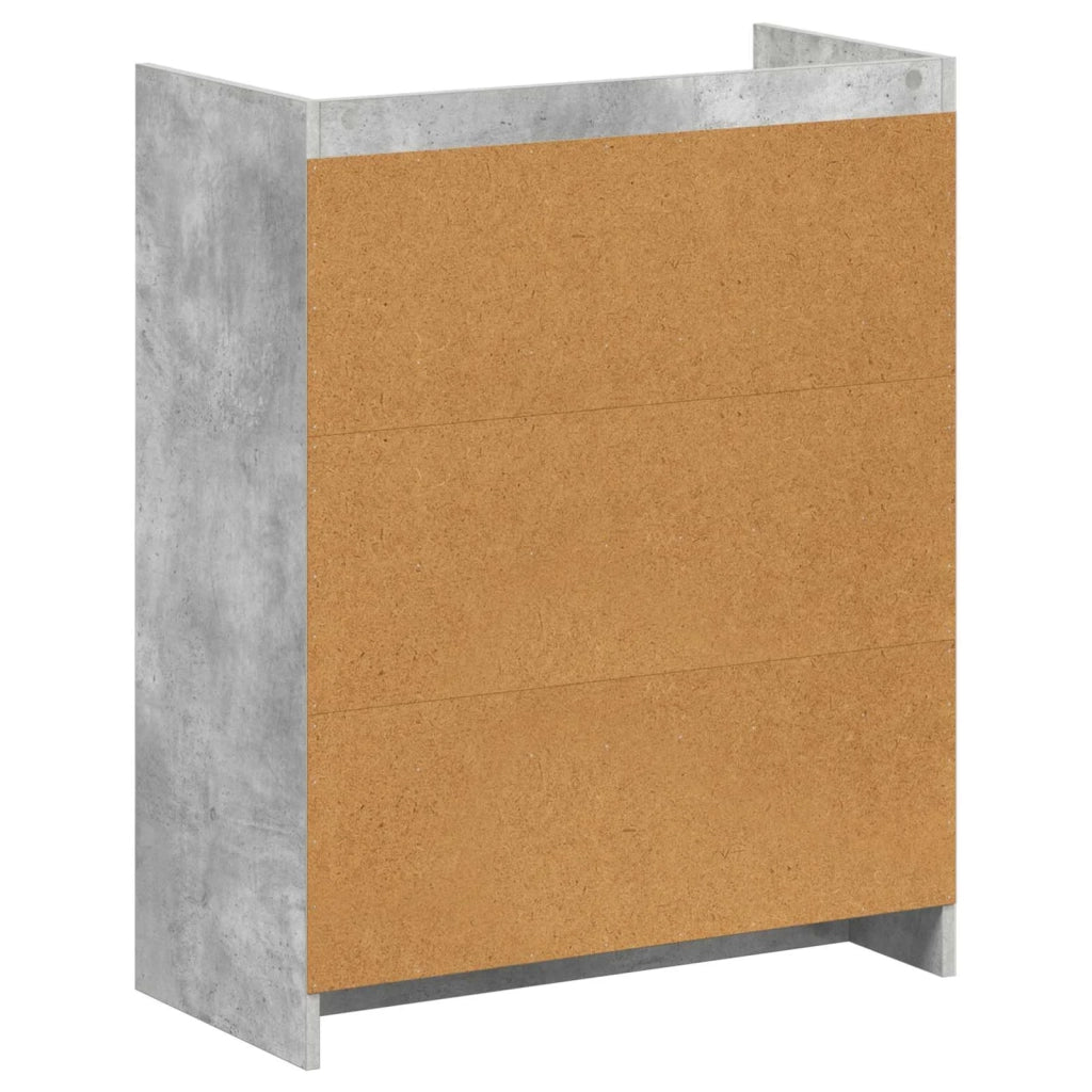 Mobile per scarpe con porta Grigio Cemento 73,5 x 36 x 92 cm 8011310