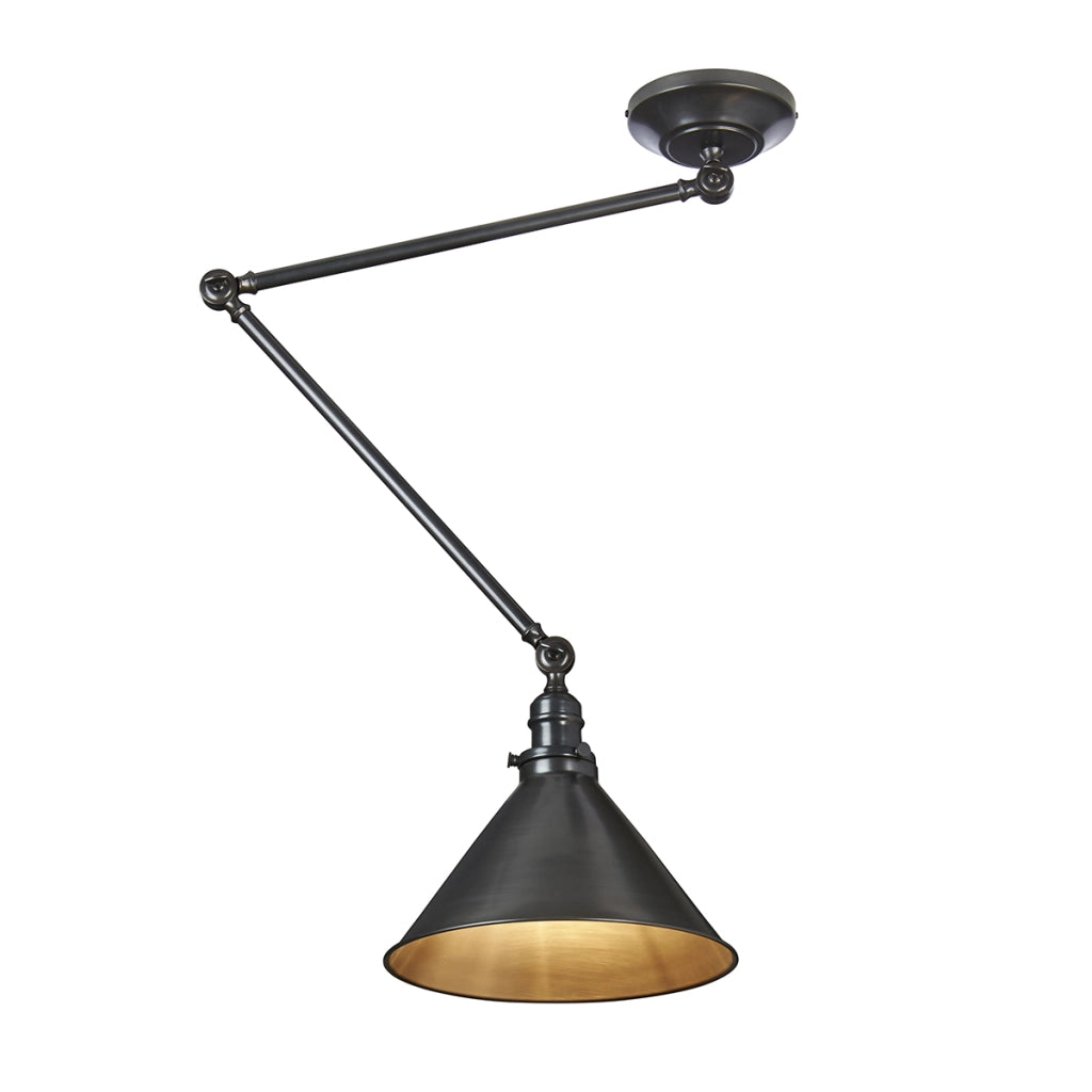 Plafoniera/applique Provence nero bronzo in acciaio E27 Elstead