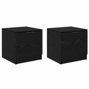 Armadietto per letto 2 pz Rovere Nero 40 x 39 x 40cm CFW1398031