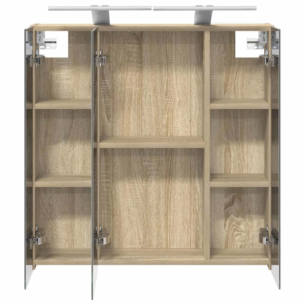 Mobiletto per specchio da bagno Rovere Sonoma 70 x 14,5 x 70 cm 889097