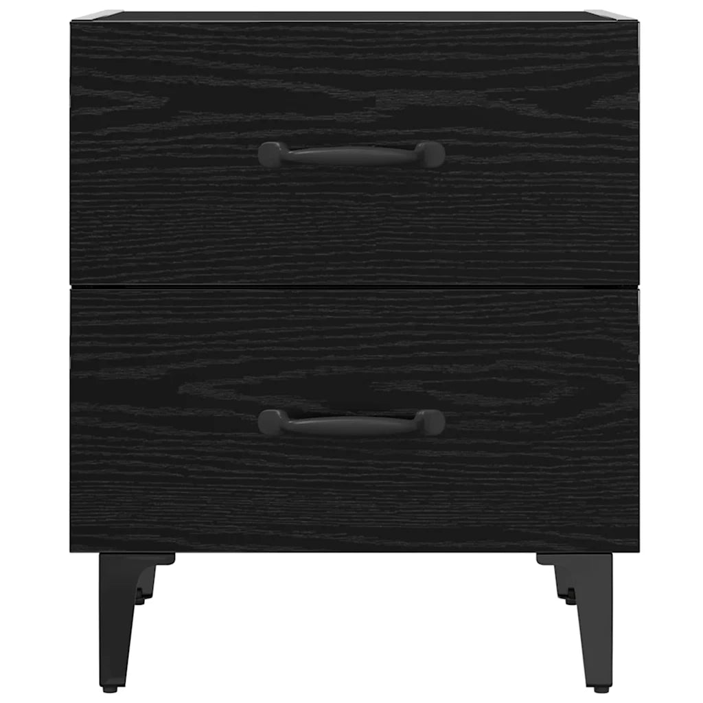 Armadietto per letto 2 pz Rovere Nero 40 x 35 x 47,5 cm CFW2354202