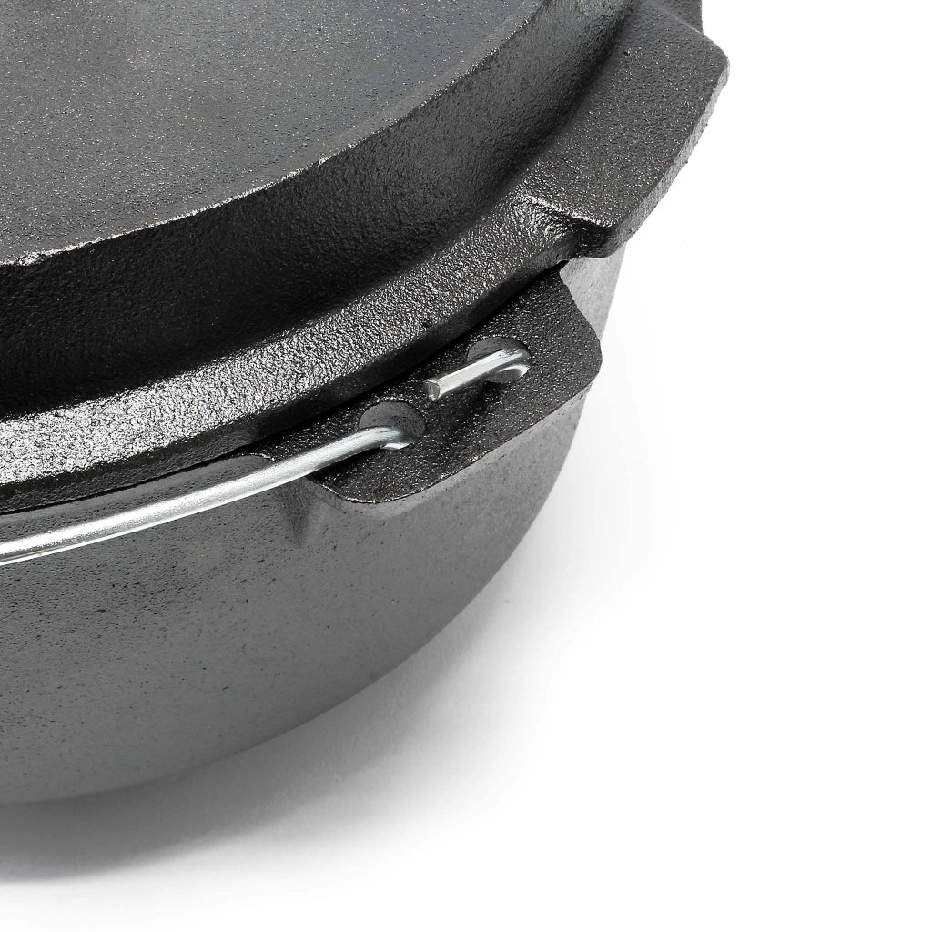 Dutch Oven Forno Olandese con Pentola in ghisa 8l sottopentola e solleva coperchio per fuoco campeggio