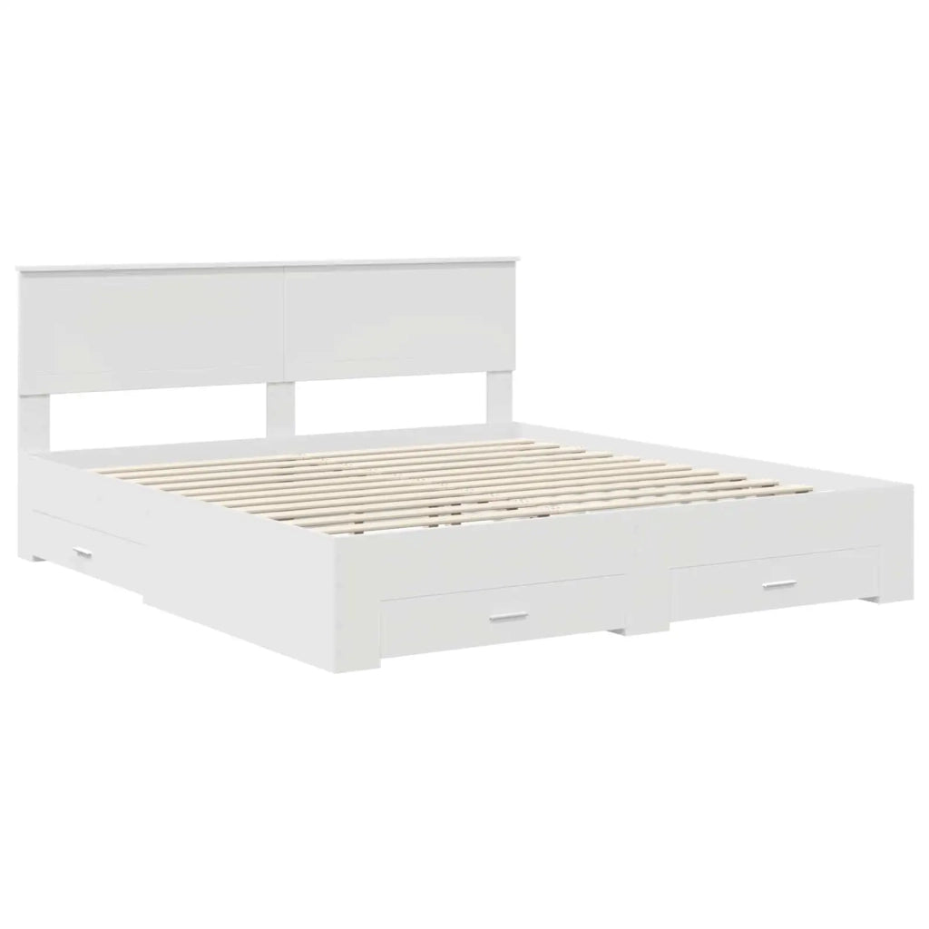 Struttura del letto Bianco 180 x 200 cm Legno multistrato 3410861