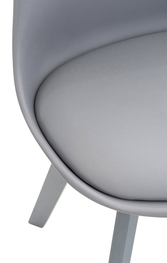 Set 4 Sedie Pranzo Linares Grigio/grigio,Plastica