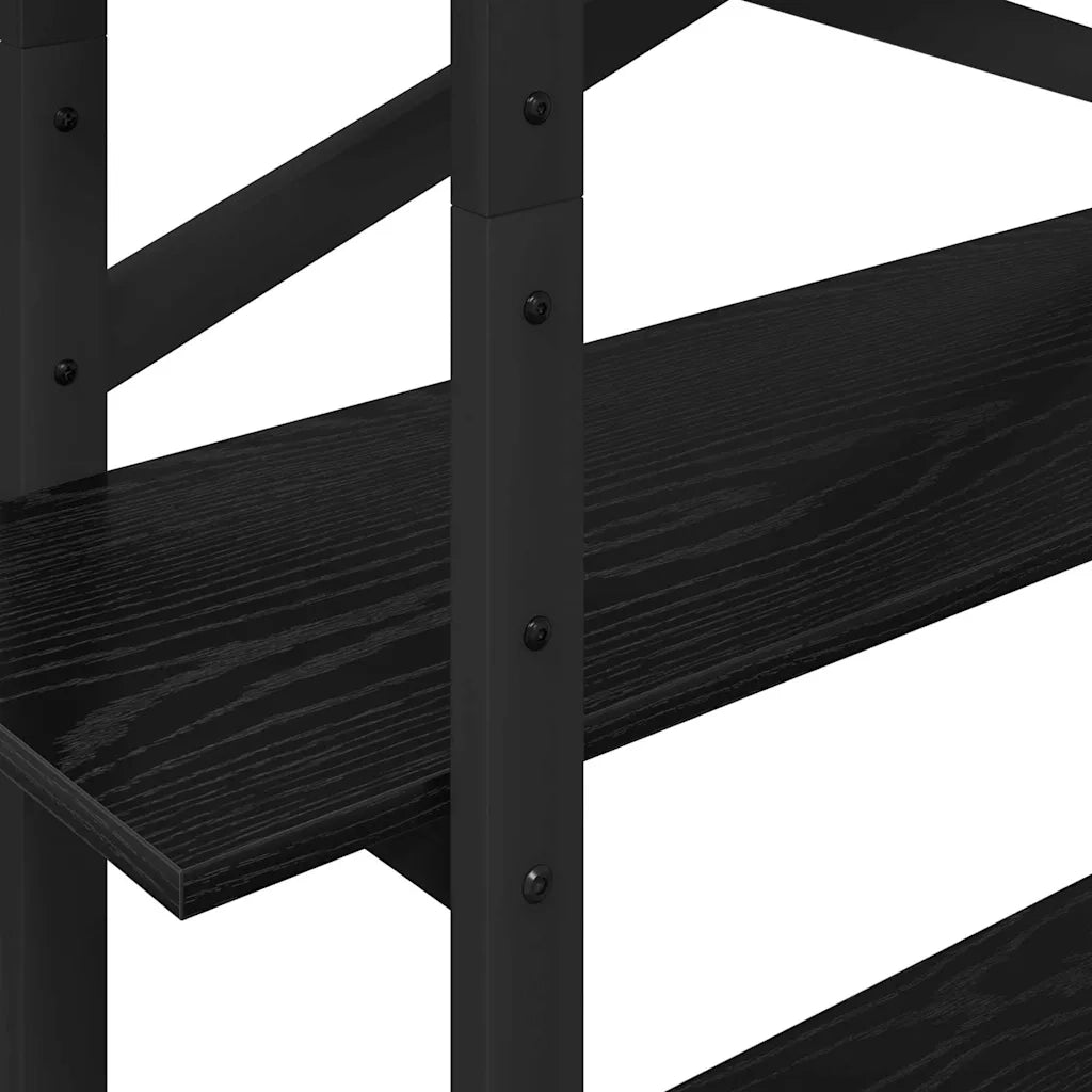 Libreria Rovere Nero 100 x 33,5 x 140 cm Legno multistrato 883940