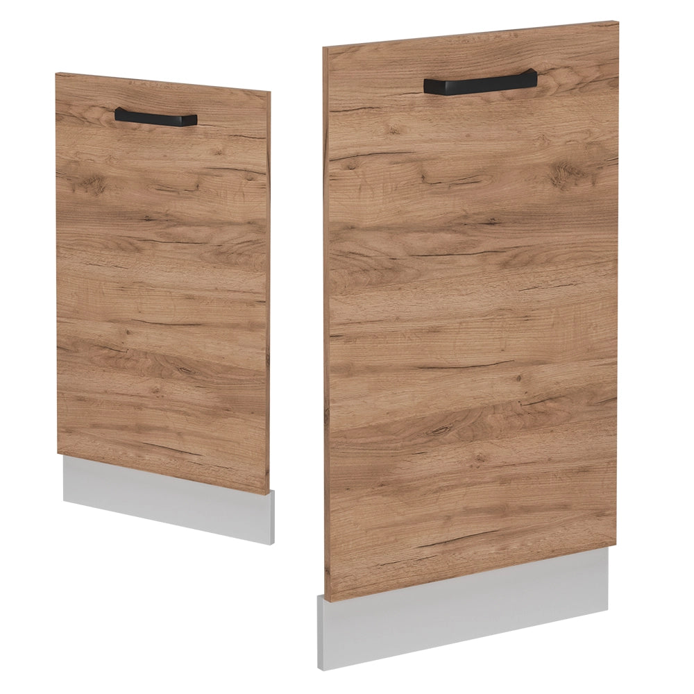Pannello frontale della lavastoviglie R-Line Rovere dorato/Bianco 45 cm, PL Marmo Vicco