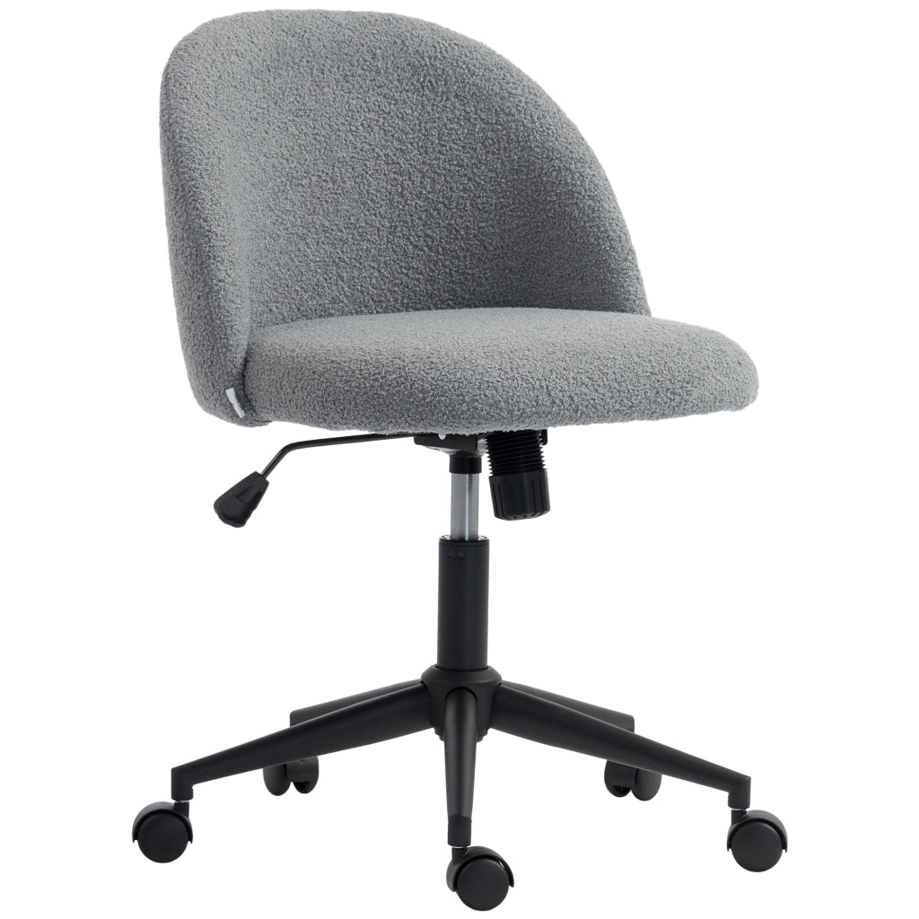 Chaise de Bureau Ergonomique Hauteur Réglable Roulettes Gris