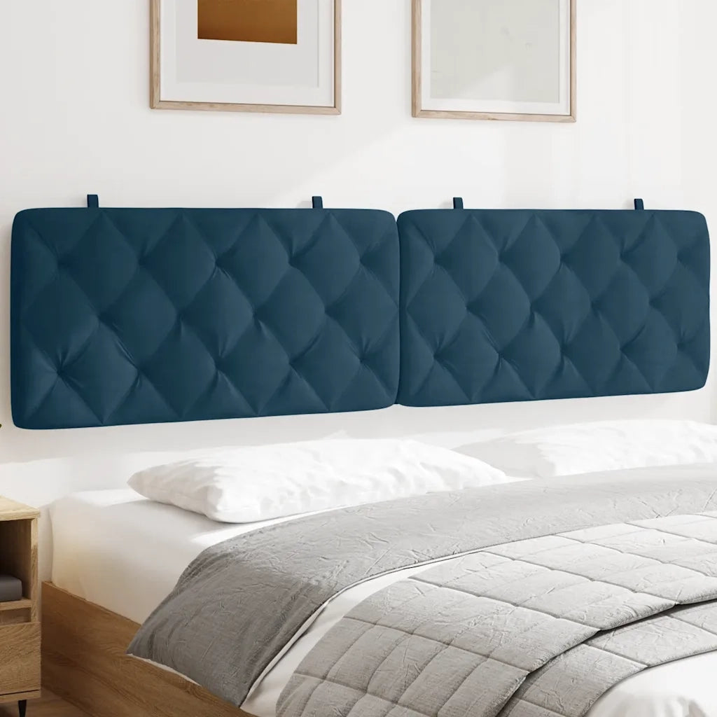 Cuscino Testiera Blu 200 cm in Velluto CFW2672450