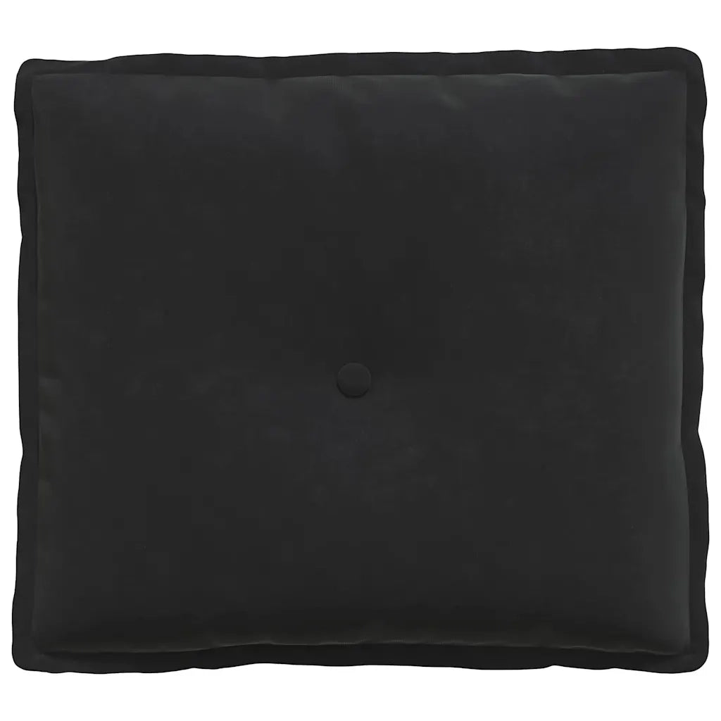 Cuscino per Schiena Nero 50 x 45 cm Tessuto in Cords 42014638