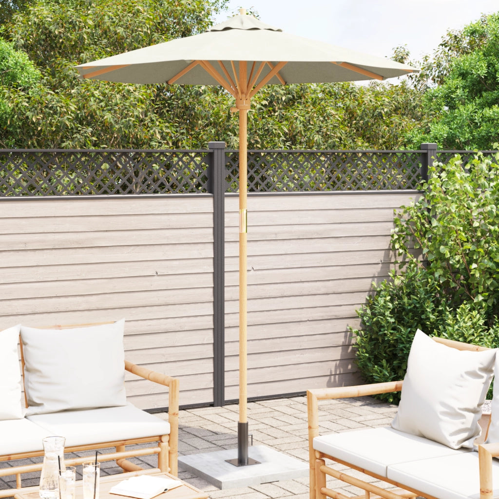 Ombrello da Giardino Bianco Panna 180x230 cm BambÃ¹