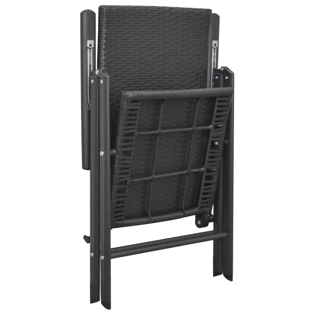 Set da Pranzo da Giardino 7 pz Nero e Marrone 3060056