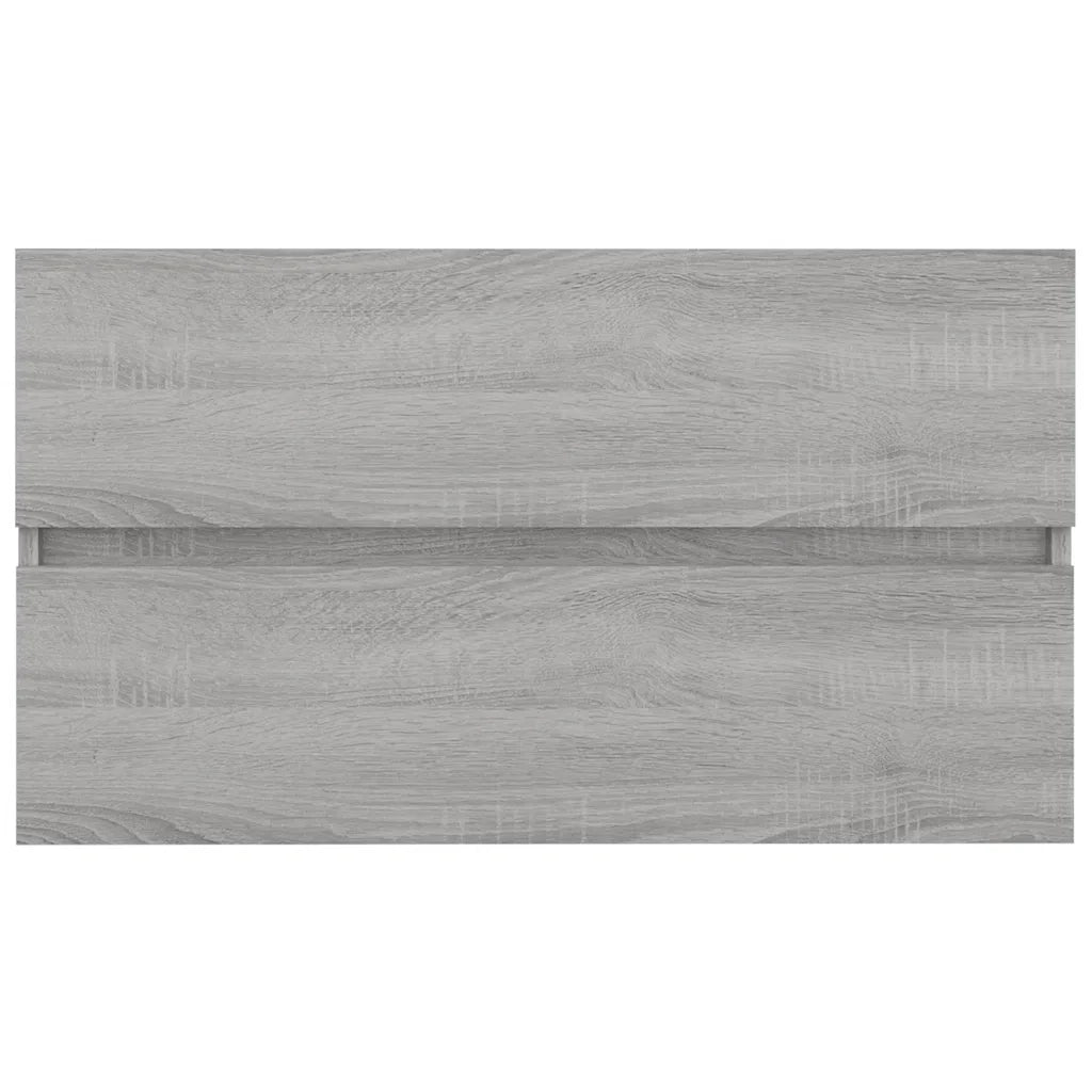 Set Mobili da Bagno 2 pz Grigio Sonoma in Legno Multistrato cod mxl 24824