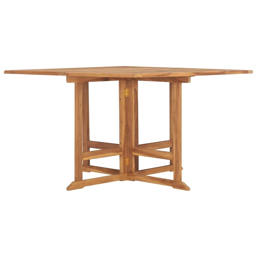 Tavolo da Giardino Pieghevole 110x110x75 cm in Massello di Teak 318481
