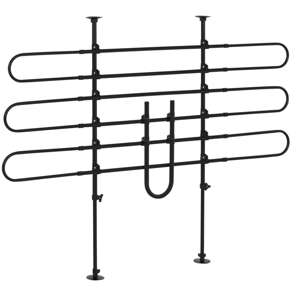 Barriera di protezione per cani auto ¨C zephmum ¨C 87-135x85-120 cm nero