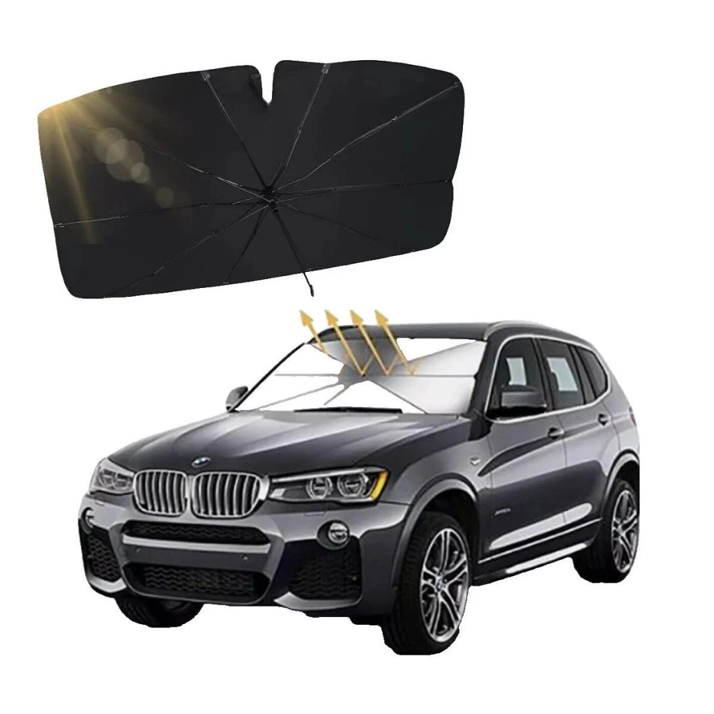 OMBRELLO PARASOLE AUTO PIEGHEVOLE 140CM PROTEZIONE UV VETRO ANTERIORE AS-06633