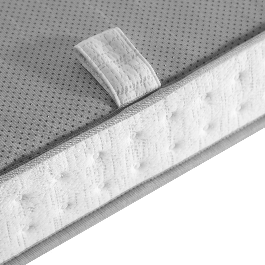 Materasso 90 × 190 cm 7 zone, H3, in schiuma fredda e molle insacchettate, bianco