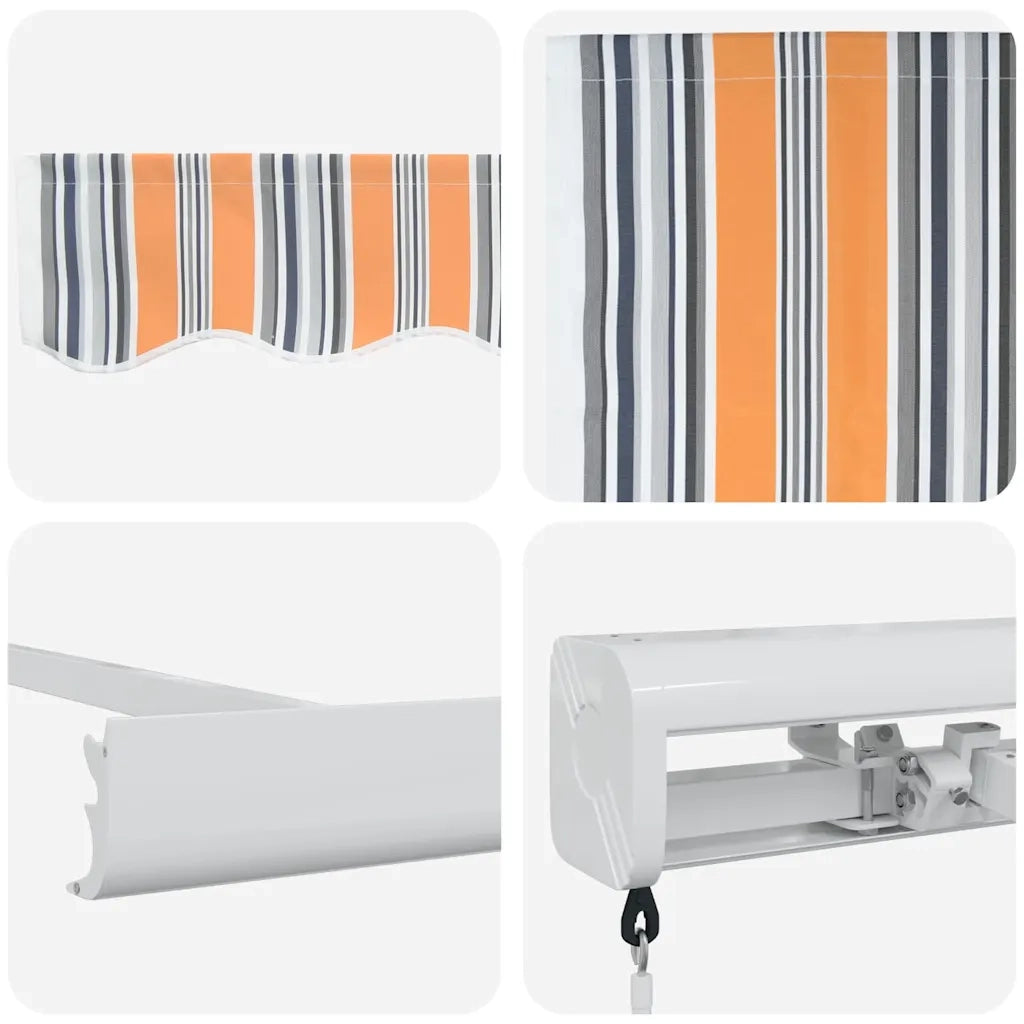 vidaXL Tenda Retrattile Multicolore 300 x 250 cm Tessuto, Metallo