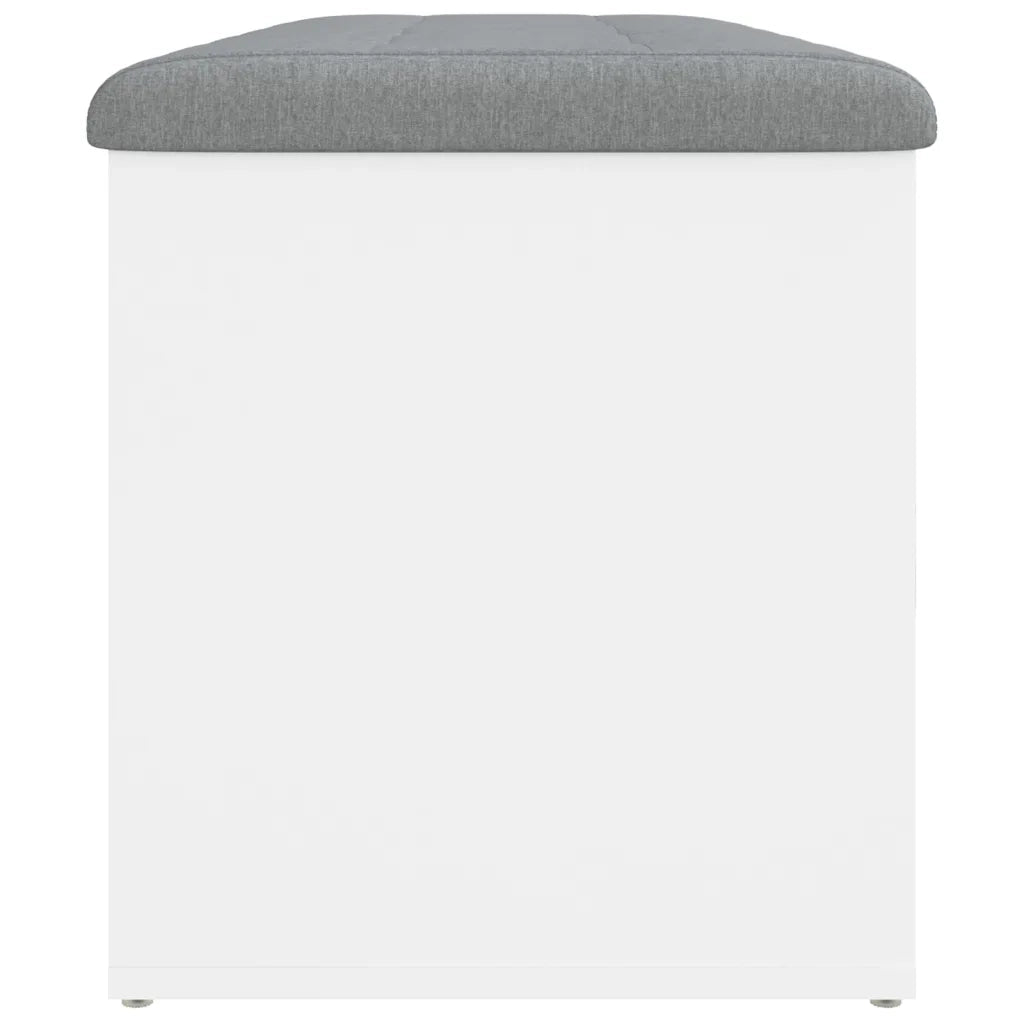 Panca contenitore bianca 102x42x45 cm in legno ingegnerizzato 835054