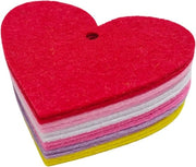 Decorazioni per San Valentino, 12 pezzi di ornamenti a forma di cuore, 8cm (rosso, bianco, giallo, rosa chiaro, viola chiaro)