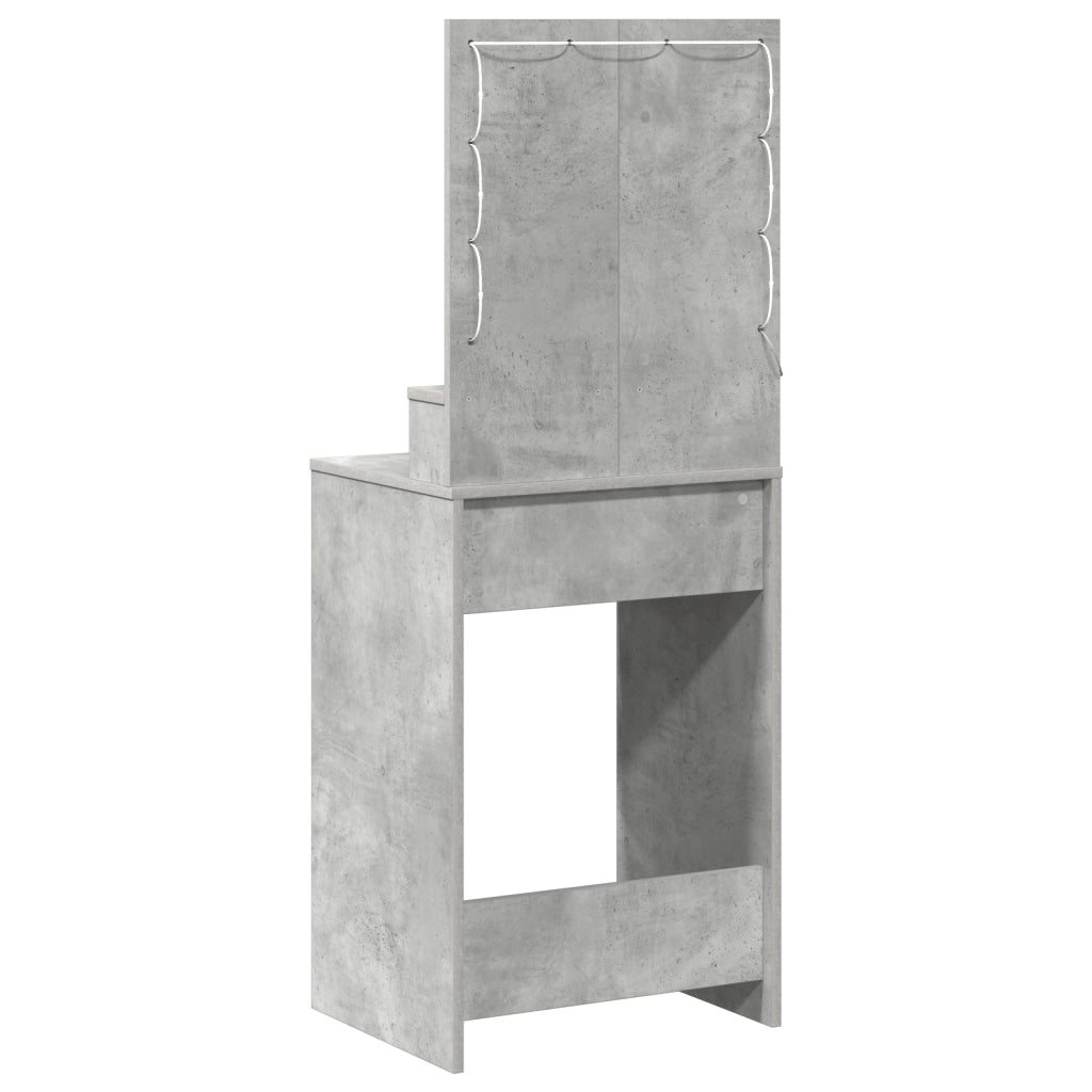 Toletta  con luci LED Grigio cemento 50x41x135 cm