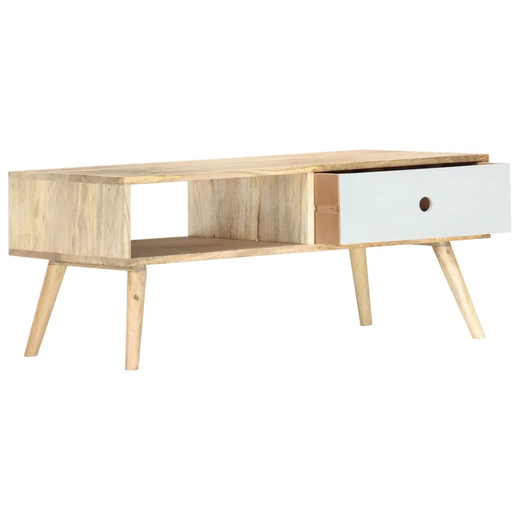 Tavolino da CaffÃ¨ 90x50x40 cm in Legno Massello di Mango cod mxl 26646