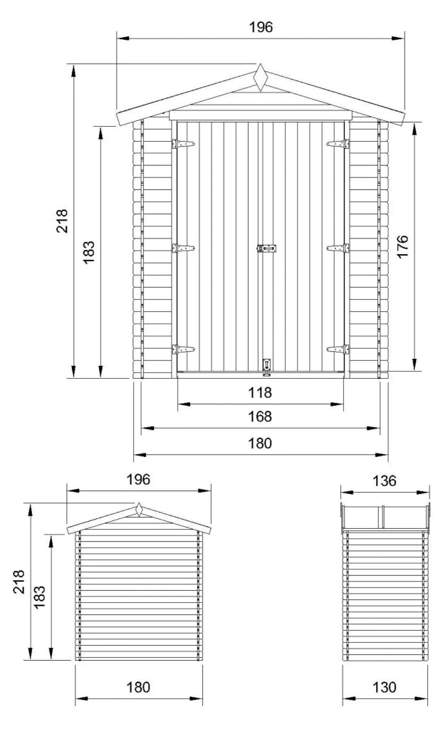 Casetta da Giardino in Legno 1,98 m² TIMBELA M367C1