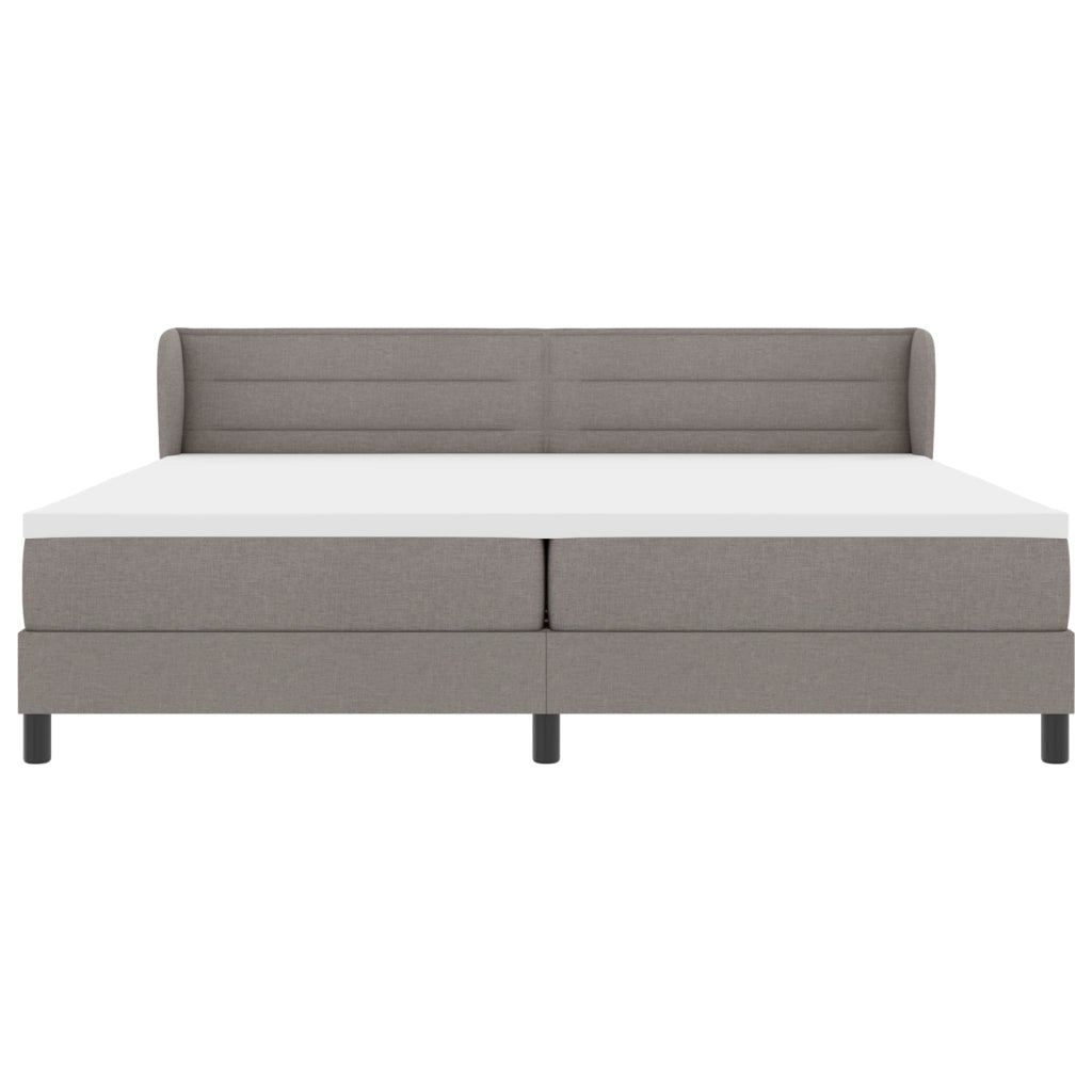 Letto a Box con Materasso Tortora 200x200 cm Tessuto