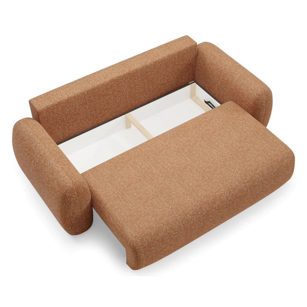 Sessame, Divano Letto 3 Posti Contenitore, 266x121 cm Arancione