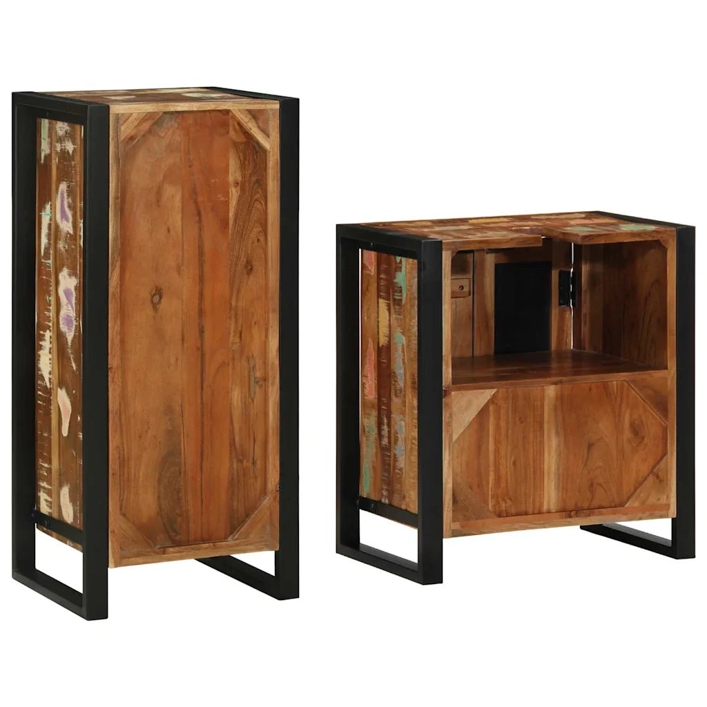 Set di mobili per il bagno 2 pcs Legno Recuperato Massello 3305605