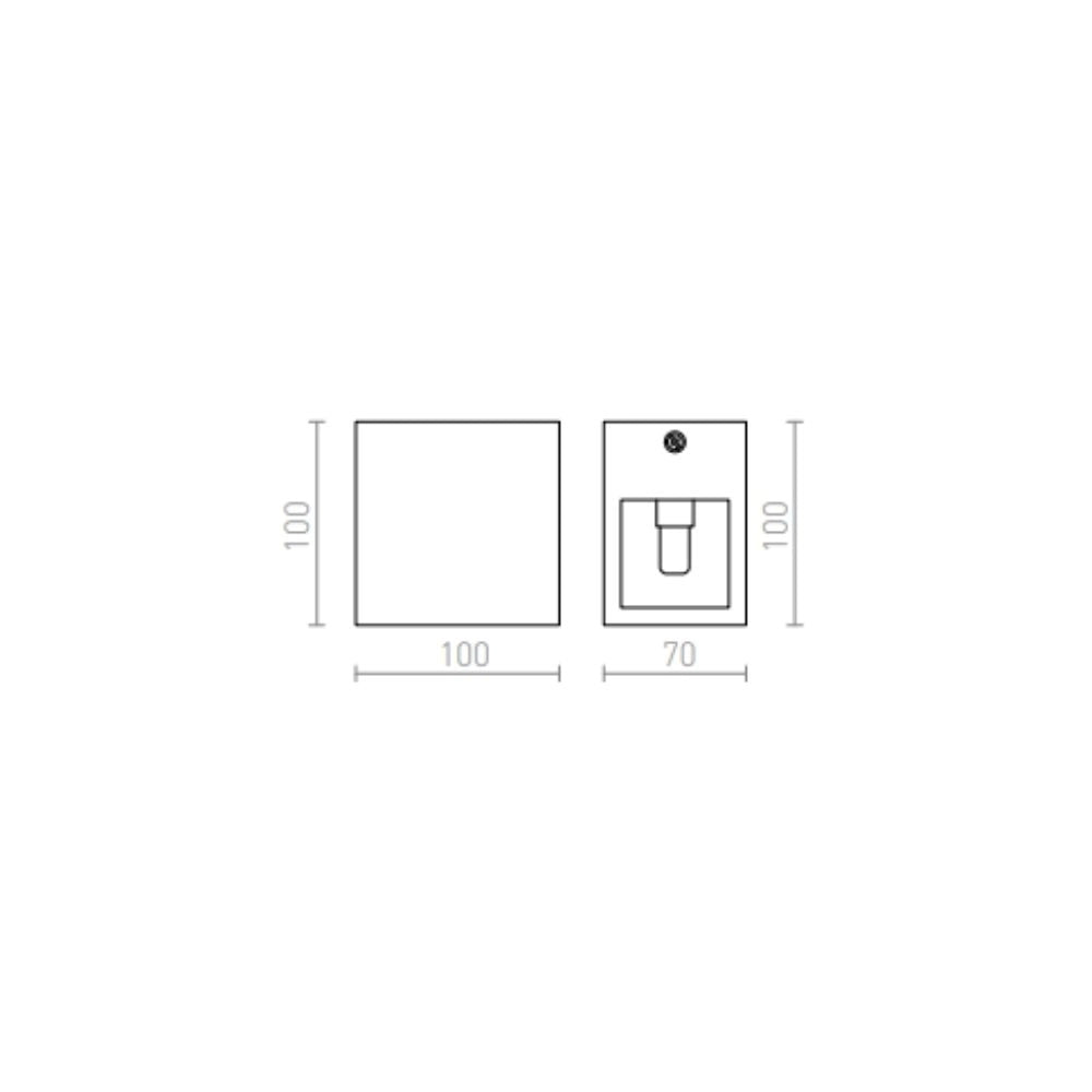 Lampada applique JACK RC S da parete gesso 230V G9 33W