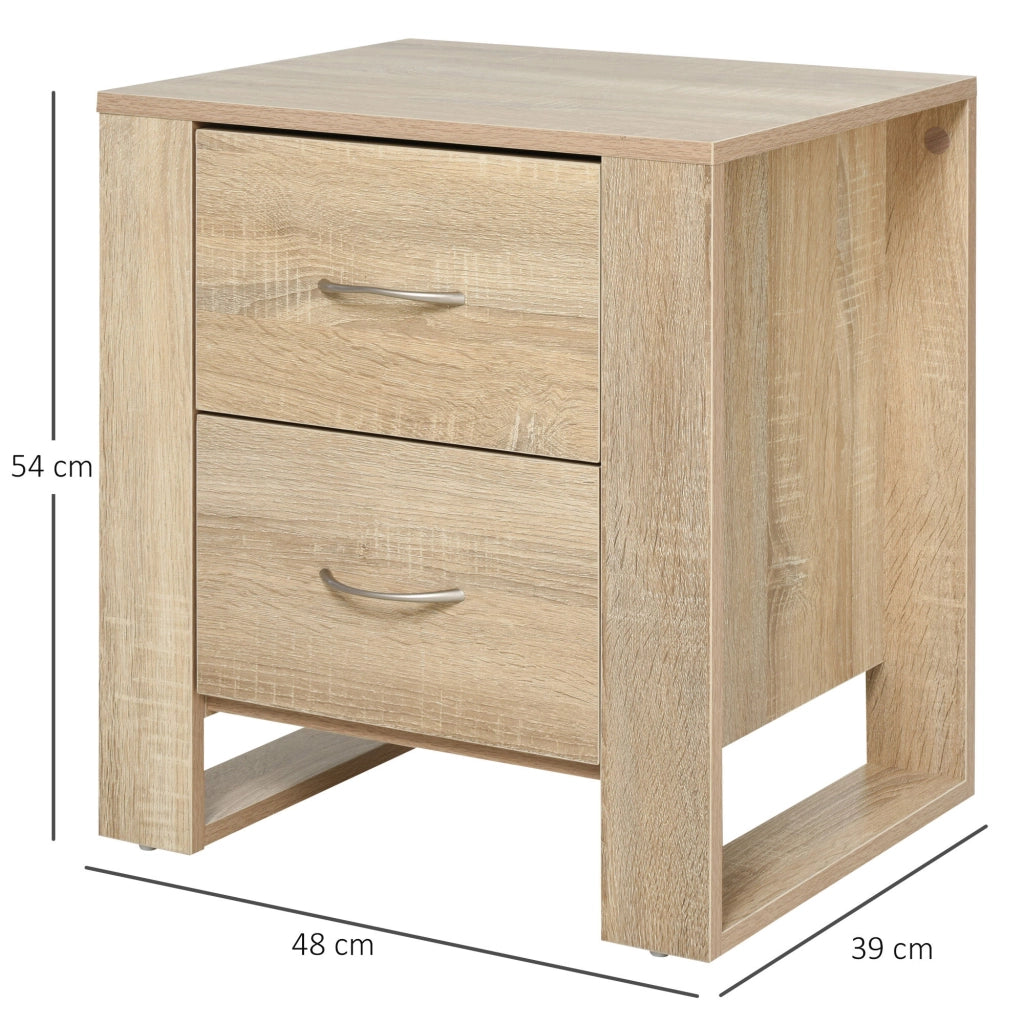 Comodino ¨C zephmum ¨C Legno Naturale 48x39x54 cm