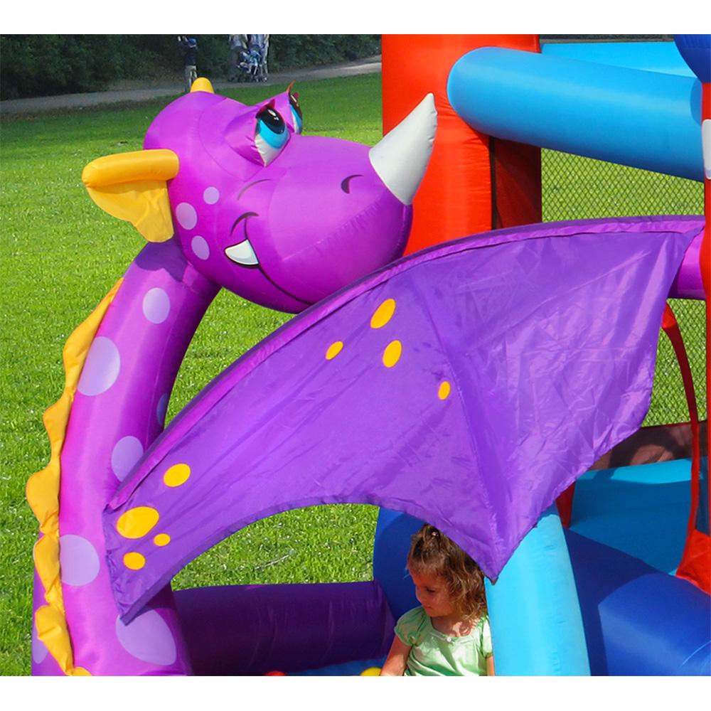 Castello Giostra Gonfiabile Draghetto con Pompa Inclusa Happy Hop