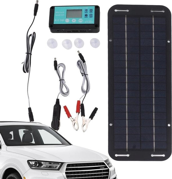 Kit di ricarica solare per batterie acqua e sporco 20W con controller per camper motocicletta camion trattore neve motocicletta.
