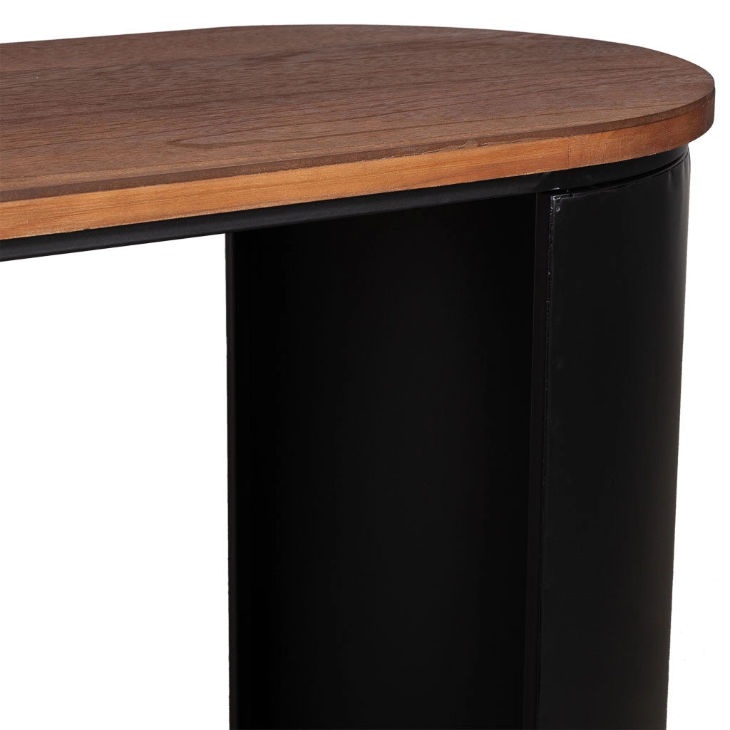 Mobile da ingresso in legno nero 120x40x79.5h cm