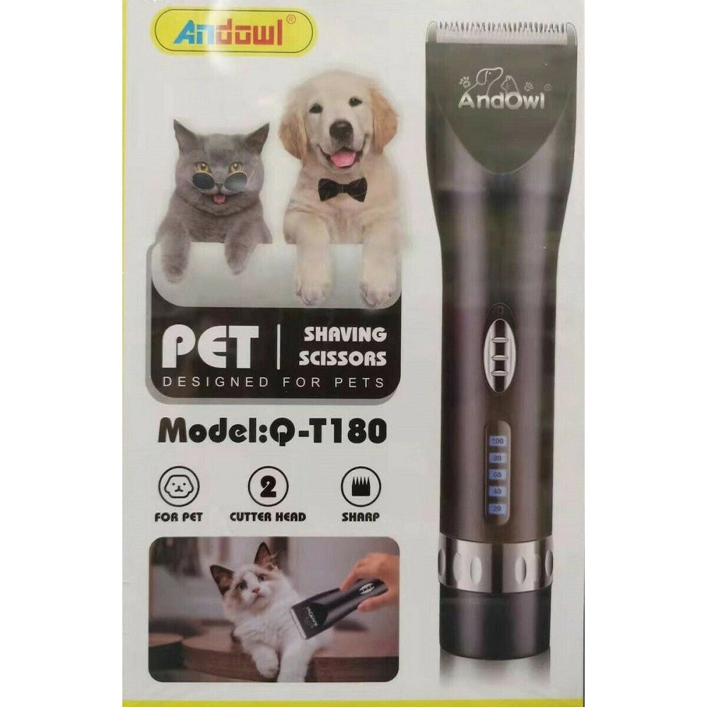 Trade Shop - Tosatrice Senza Fili Cani Gatti Rasoio Elettrico Tosatore Ricaricabile Q-t180 -