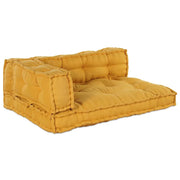 Cuscino per Divano Pallet 3 pz | Cuscini per sedie Giallo 120 x 80 x 38 cm Tessuto