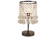 Lampada da tavolo glamour London Crystal cromo scuro E14 40W