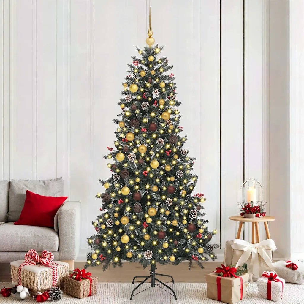 Albero di Natale artificiale con 300 LED Verde 210 cm 3395889