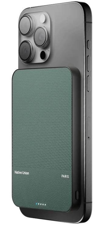 POWER BANK 5000MAH QI2 CLASSIC GRN USB-C  NATIVE UNION MAGSAFE GREEN