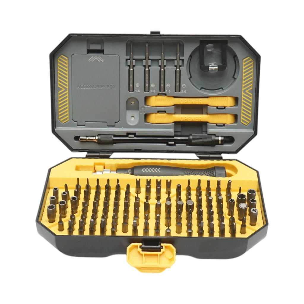 Set di cacciaviti di precisione con punte Torx, esagonali e a croce per elettronica, 145 pezzi, acciaio Cr-V