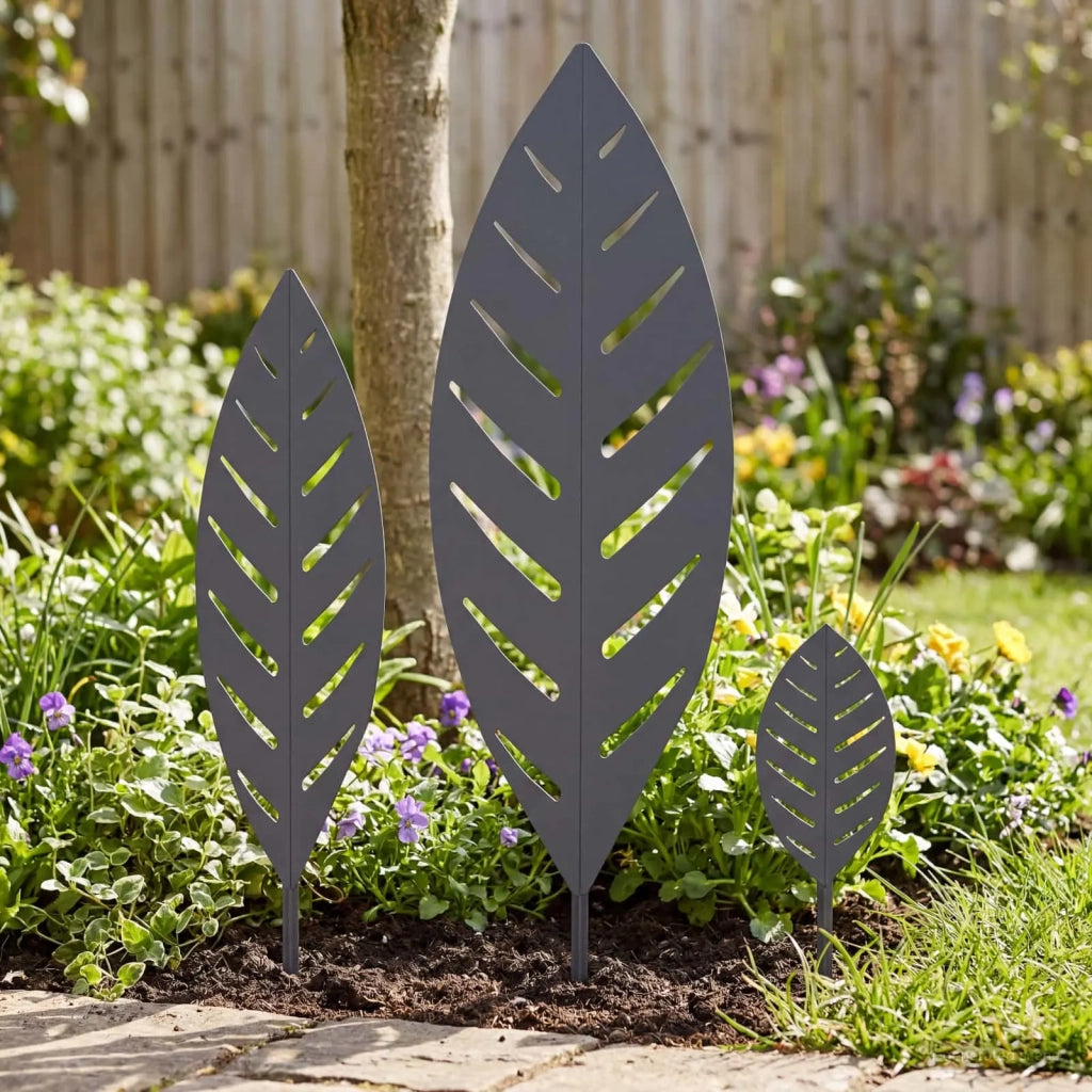 Palo da Giardino 3 pz 116,5 x 35 x 3 cm Antracite Acciaio 8013393