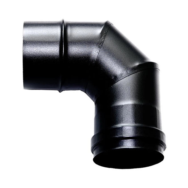 Curva 90 canna fumaria  DN 80 smaltato verniciatosmaltato 600 gradi stufa pellet tubo nero CE Made in Italy