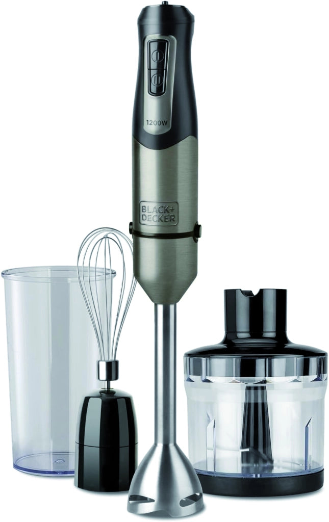 Black+Decker FRULLATORE AD IMMERSIONE BXHBA1200E 1200 W con accessori