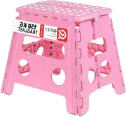 Scivolo antislip pieghevole fino a 120 kg con maniglia - HBD 325 x 37 x 30 cm - scivolo per bambini, campeggio, colore felroze